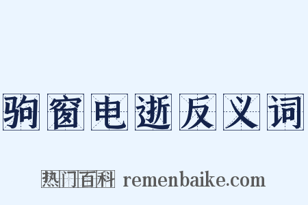 驹窗电逝反义词是什么意思的图片